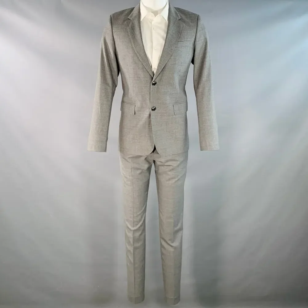AMI by ALEXANDRE MATTIUSSI Size 38 Grey Wool Notch Lapel Suit